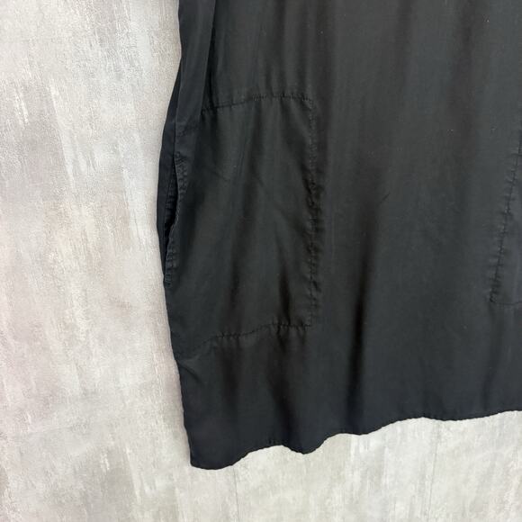 Aritzia Wilfred Free Shirt Dress Women Small Tunic Black Minimalist Boho Pockets - Picture 3 of 9